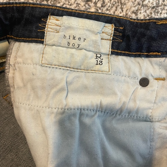 R13 WOMEN’S BIKER BOY DARK JEANS, SIZE 29, WORN 5x - Picture 4 of 5